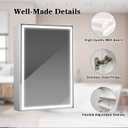 28 x20Inch LED Medicine Cabinet Mirror with Lights for Bathroom,Defogger,Stepless Dimmable, 3000K/5500K Color Temperature Wall Mounted Makeup Mirror,Adjustable Shelf (Assembly Required)
