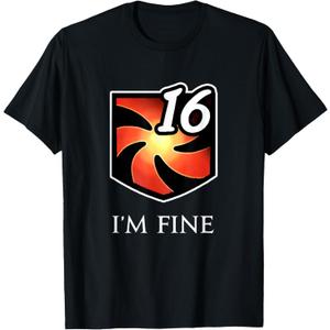 I'm fine - Vulnerability Stacks Fantasy MMORPG T-Shirt (Black)