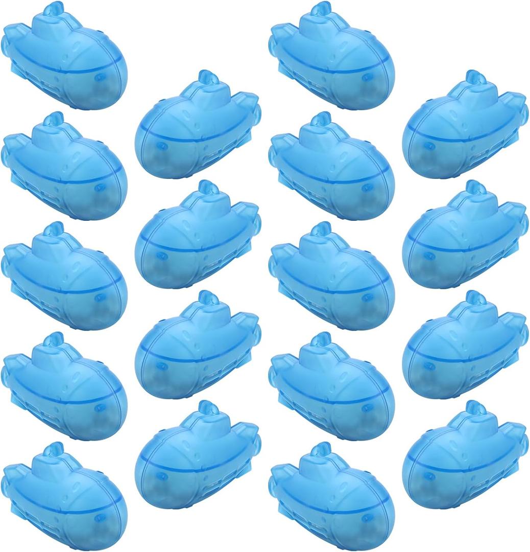 puxyblue 18-Pack Humidifier Tank Cleaner Blue Small Submarine Fit for Most Humidifiers and Fish Tanks, Purifies Water, Prevents Hard Water Build Up, Eliminates White Dust and Odours