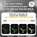 2 x Gothic Retro Car Lamps Accessories, Battery & USB Operated Auto Interior Dash Mood Bulb, Touch Dimmable Mini LED Neon Night Lights for Bedroom, Camping, Holiday, No Pole Dimming (Red, 1Pack)