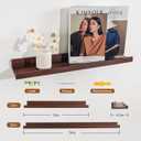 NEXHOME PRO Floating Shelves for Wall Set of 2,36 Inches Picture Ledge Shelf, Kids Bookshelf Wall Mounted for Living Room Bedroom Bathroom Kitchen, Easy Install,Walnut