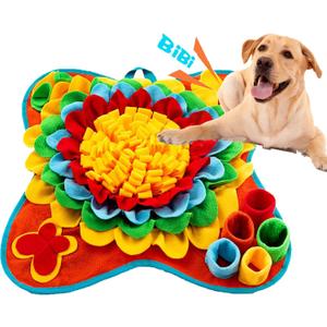 Snuffle Mat for Dogs, 25"x 25" Activity Feeding Mat for Small and Medium Pets, Interactive Feed Game for Boredom, Slow Feeder Puzzle Toys for Training and Brain Stimulating