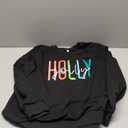 LOTUCY Women Christmas Sweatshirts Holly Jolly Christmas Tree Crewneck Graphic Sweater Long Sleeve Pullover Top, XL