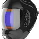 TEKWARE Large Viewing True Color Solar Powered Auto Darkening Welding Helmet, 4 Arc Sensor Wide Shade Range 4/5-9/9-13 Welder Mask for Mig Tig Arc Grinding Plasma(Eclipse)