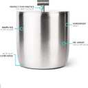 Simple Modern Vacuum Insulated Ice Bucket with Lid and Scoop | For Cocktail, Champagne, Wine, Beer, & Hosting | Stainless Steel 100oz Capacity for Large Parties | Rocks Collection | Simple Stainless