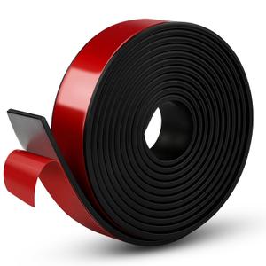 Neoprene Rubber Strips, 1" Wide X 1/8" Thick X 115" Long Adhesive Solid Rubber Strip Sheet, Rolls & Strips Gasket Strip with Adhesive Backing for Crafts, DIY, Warehouse Floor, Liner, Seal