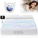 Grounding Sheets King Size, 95% Organic Cotton + 5% Pure Silver Fiber, Grounded Sheet Earth Connected Bedding (King - 77"x 80"x 13" White) Fitted Earth Sheets with Grounding Cord