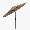 9FT Solar Umbrella 32 LED Patio Umbrellas with Tilt and Crank,Table Market Outdoor Umbrella for Garden,8 Ribs