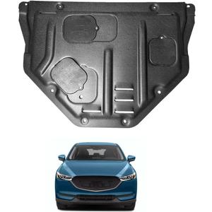 Front Engine Splash Shield Fit for Mazda CX-5 2013-2021 Engine Case Guards Suitable for Mazda CX5 Under Engine Cover Mud Flaps Directly Replace Original One Black