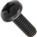 Small Parts Steel Pan Head Machine Screw, Black Oxide Finish, Meets ASME B18.6.3, #3 Phillips Drive, #12-24 Thread Size, 5/8" Length, Fully Threaded, Import (Pack of 100)