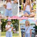 Girls' Bermuda Shorts | Wide Leg, Elastic, Loose Fit, with Pockets, Cord Lock, Sweat Shorts, Athletic, Sports, Back to School, Play, Casual