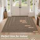 BEQHAUSE Dirt Trapper Door Mat 48" x 72", Non-Slip Washable Doormats, Beige | Entrance Mat Dirt Resistant and Absorbent Welcome Mat, Low Profile Floor Mats for Front Back Door and Entryway