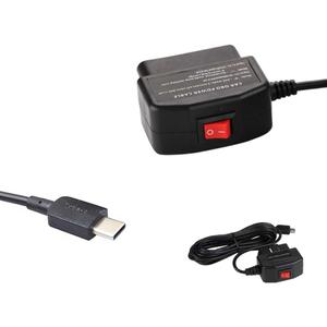 Universal OBD Power Cable for Dash Camera,24 Hours Surveillance/Acc Mode with Switch Button(Type-C Port)