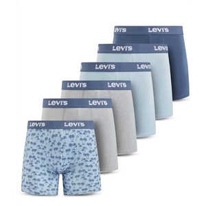 Levis Mens Underwear 6 Pack Mens Boxer Briefs For Men Soft Stretch Microfiber - Tamaño Large - Color Blue Floral, Grey ( 2), Blue , Light Blue ( 2), Size 2XL