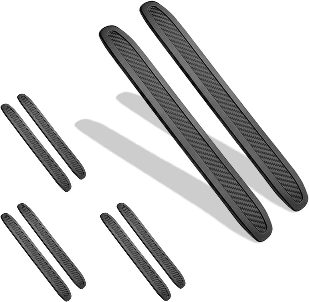 runmade Universal Car Truck Pickup 8PCs Black Rear Bumper Guard Side Anti-Scratch Protector Trim Rubber Strips