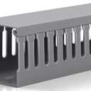 ZhiYo 2 x 2in Professional Server Rack Cable Management Raceway, 99in(6X L16.5in) Cable Raceway Kit, Electrically Safe PVC Open Slot Wire Raceway for Under Desk/Computer/Network Cords, Grey