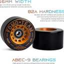 FOMOTEAM Roller Speed Skate Wheels Racing Wheels 66mm38mm Outdoor or Indoor with ABEC-9 Bearings 82A (Set of 8) (BLACK-BROWN)