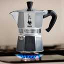 Bialetti Moka Express Iconic Italian Stovetop Espresso Maker (Natural Silver, 6 Cups)