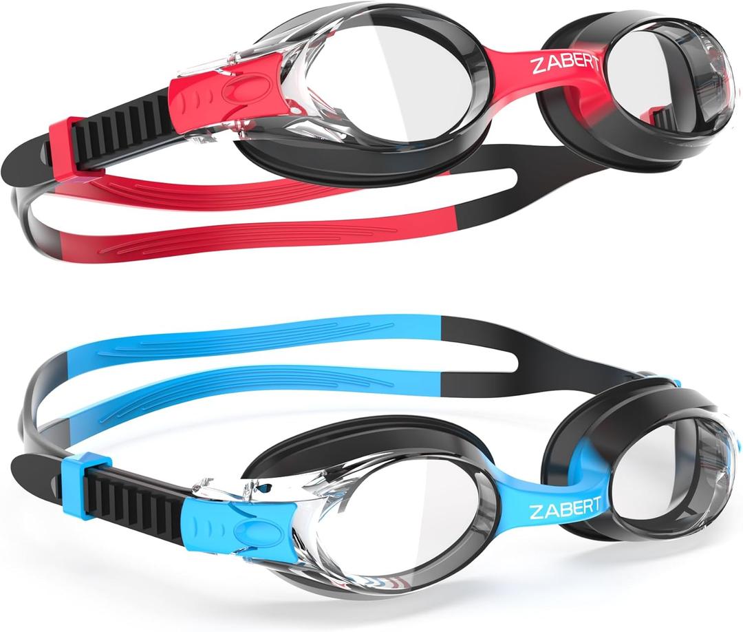K20 Swimming Goggles for Kids Girls Boys Age 3-10 Years Old, Anti-fog 100% UV Protection with Travel Bag 