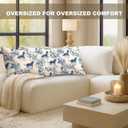 Blue Chinoiserie Dachshund 20x54 Body Pillow Cover with Zipper, Weiner Dog Gifts, Grandmillennial Home Decor, Blue and White Floral Dog Long Body Pillow Pillowcase for Couch Bed, Double-Sided