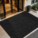 4 x 8 Large Low Profile Front Door Mat Outdoor, Commercial Floor Mat | Non Slip Durable Grid-Pattern Waterproof All-Weather Entryway Rug for High Traffic Areas, Entrance, Garage
