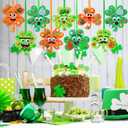36 Sets St. Patrick's Day Irish Lucky Shamrock Ornaments Decorations DIY St. Patrick's Day Craft Kits Foam Shamrock Four-Leaf Clover Shaped Ornaments for Kids Classroom Activity Luck Gift Art Project