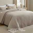 Bedsure King Quilt - Taupe Bedspread King Size & Lightweight Comforter, Modern Farmhouse Coverlet with Clover Pattern, Ultra Soft All-Season Bedding, 106 x 96 Inches | Stitch-Free Quilting, Ultra Soft, Lightweight, Machine Washable, Pet-Friendly