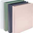 Samsill Plant-Based 1 Inch Durable D-Ring, Made in USA, View Binder, Eco-Friendly, USDA Certified Biobased, 4 Pack, Boho Assortment