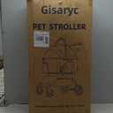 Dog Cat Stroller for Small/Medium Pets up to 50 lbs, 3-in-1 Foldable Pet Stroller with Detachable Carrier, Car Seat, Storage Basket, Cup Holder, Hanging Bag, Rain Cover, All-Terrain 4 Wheels (Black)