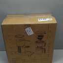 Bamodi Bamboo Bathroom Decor Set - 5-Piece Aesthetic Decorative Accessories for Restroom - 7x2.5X.2.5-Inch Set Includes Toiletry Box, Toothbrush Holder, Liquid Soap Dispenser, and Wooden Towel Tray