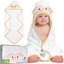 Mother's Choice Baby Towels for Newborn 100% Organic Cotton Hooded Design, Large Size Toddler Towels, Ultra-Soft & Absorbent Bath Towel for Newborns, Infants, Toddlers, Boys & Girls with Animal Hood