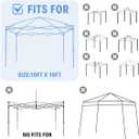 1010FT Canopy Tent Replacement Top, Instant Pop Up Canopy Straight Leg Replacement Cover for Outdoor Garden Picnic, Camping(Blue, 10x10FT)