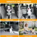Dog Car Seat Cover for Back Seat, Hard Bottom Back Seat Extender for Dogs, Waterproof Car Hammock, Backseat Bed and Car Seat Protector, Nonslip Fit for Cars, SUVs, Trucks, 52 x 25 in, Gray