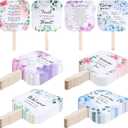 Blulu 60 Pcs Christian Church Fans Handheld Set Religious Paper Hand Fans Bulk Religious Gifts for Church Services Lord's Prayer Bible Verses Inspirational Scripture Christian Gift Present (Classic)