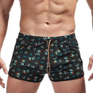 AIMPACT Mens Short Swim Trunks Quick Dry Beach Board Shorts 80s 90s Summer Vintage Swimwear with Lining Swimming Suits (Small, A-flower Print)