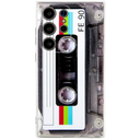FAteamll Case for Galaxy S24 Ultra Shockproof Scratchproof with TPU Soft Bumper Retro Cassette Tape Case Compatible with Samsung Galaxy S24 Ultra