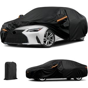 Waterproof Car Cover Replace for 2013-2025 Lexus is IS200 IS200t IS250 IS300 IS350 IS500 ISF, 6 Layers All Weather Car Covers with Zipper Door & Windproof Bands for Snow Rain Dust Hail Protection