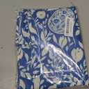 Artoid Mode Bunny Rabbit Wild Weeds Easter Table Runner, Seasonal Spring Kitchen Dining Table Decoration for Home Party Decor 13x90 Inch (Blue)