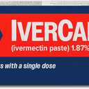Farnam IverCare (ivermectin Paste) 1.87% for Horses, Anthelmintic and Boticide, 0.21 Ounces, Horse Dewormer, Ivermectin Apple-Flavored Paste, Up to 1,250 lbs