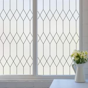 Coavas Window Privacy Film Frosted Glass Window Clings Bathroom Sun Blocking Heat Blocking Frosting Decorative Static ClingWindow Stickers Opaque Door Coverings, 23.6x78.7in