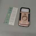 DREAMME Phone Case for iPhone 17 Pro Wallet Case Card Holder, RFID Blocking, Shockproof, Compatible with Magsafe 2 in 1 Detachable Phone Cover with Airtag Holder for Women Men, Rose Gold