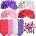 mufanyu 200 Pcs Valentines Day Crafts Gifts Set with 100 Heart Doilies, 20 Foam Hearts, 2 Bags Valentine Foam Stickers, DIY Crafts Scrapbook Supplies, 4 Colors