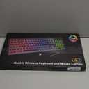 Wireless Keyboard and Mouse Combo, RGB Backlit, Rechargeable & Light Up Letters, Full-Size, Soft Typing, Sleep Mode, 2.4GHz Quiet Keyboard Set for Mac, Windows, Laptop, PC, Trueque (Black)