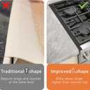 Stainless Steel Stove Gap Covers (2 Pack),Stove Gap Filler for Kitchen, Adjustable 13.8" to 27.5",Stove Gap Guards,Range Trim Kit,Heat Resistant and Easy Clean (Black)