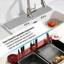 Faucet Mat for Kitchen Sink, Diatomite Stone Drying Mat & Sink Protector, Prevent Moisture, Quick-Dry Splash Guard for Kitchen & Bathroom Counter, Light Gray, 23.6" x 3.9"