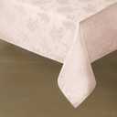 Romanstile Jacquard Rectangle Tablecloth, Waterproof Elegant Damask Rose Floral Pattern Table Cloth, Washable Decorative Polyester Table Cover for Kitchen/Dining/Parties - Pink, 52 x 70 Inch