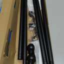 Curtain Rods for Windows 16 to 76 Inches, Curtain Rod Max Adjustable Length of 88 IN, 6/8" Diameter Drapery Rods Round Finials, Black, Pack of 1