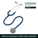 3M Littmann Classic III Monitoring Stethoscope, 5622, More Than 2X as Loud, Weighs Less, Stainless Steel Chestpiece, 27" Navy Blue Tube