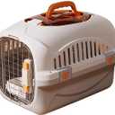 Cat Carrier Airline Approved, Portable Pet Travel Crate with Anti-Stress Design for Cats & Small Dogs, Car Safe Kennel with Top Window (Grey)