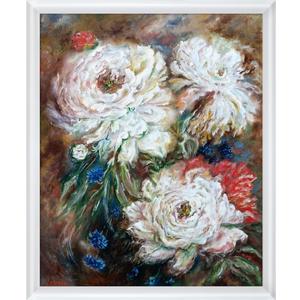 Flowers with Moderne Blanc Frame, 22.75" x 26.75"
